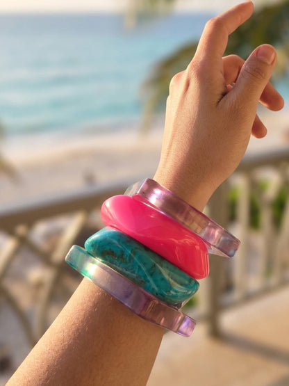 Resin Marble Bangles Set of 4 for Women