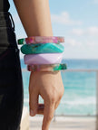 Marble Resin Bangles for Women Set of 4