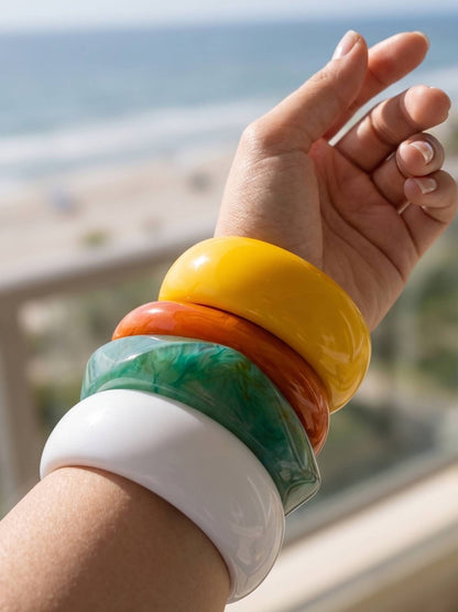 Colourful Resin Chunky Bangles Set of 4