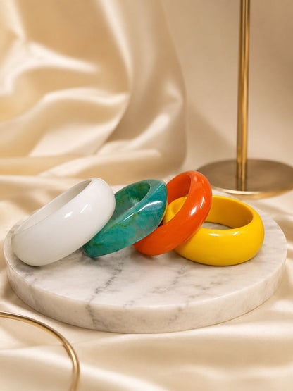Colourful Resin Chunky Bangles Set of 4