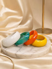 Colourful Resin Chunky Bangles Set of 4