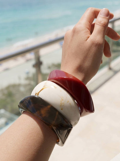 Marbled Resin Bangle Set of 3