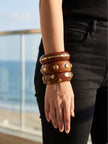 Gold-Toned Wooden Bangles Set of 3