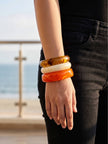 Resin Marble Bangles for Women Set of 3