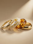 Gold-Plated Resin Chunky Bangles Set of 4