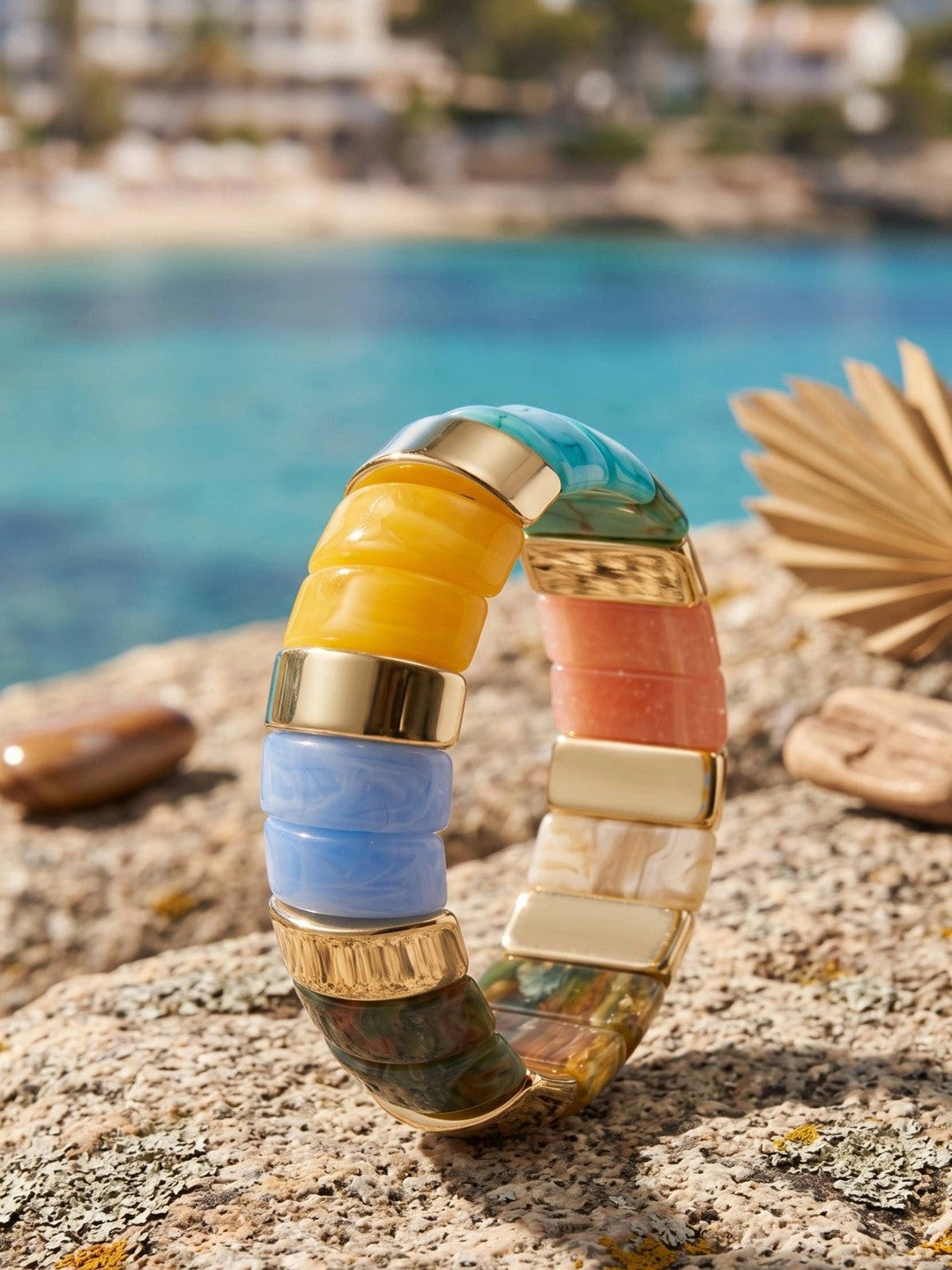 Multicolour Resin Stretch Bangle for Women