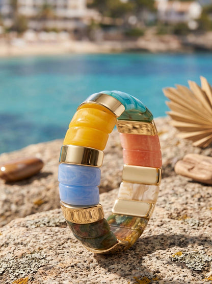 Multicolour Resin Stretch Bangle for Women