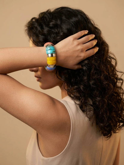 Multicolour Resin Stretch Bangle for Women