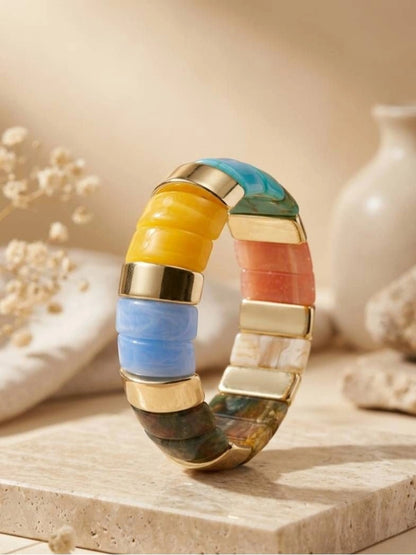 Multicolour Resin Stretch Bangle for Women