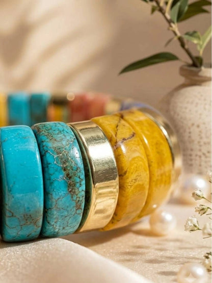 Multicolour Resin Stretch Bangle for Women