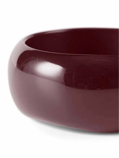 Burgundy Resin Bangle Bracelet for Women