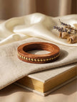 Brass Bead Wood Bangle Kada for Women