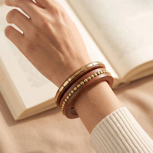 Gold-Toned Wooden Bangles Set of 2