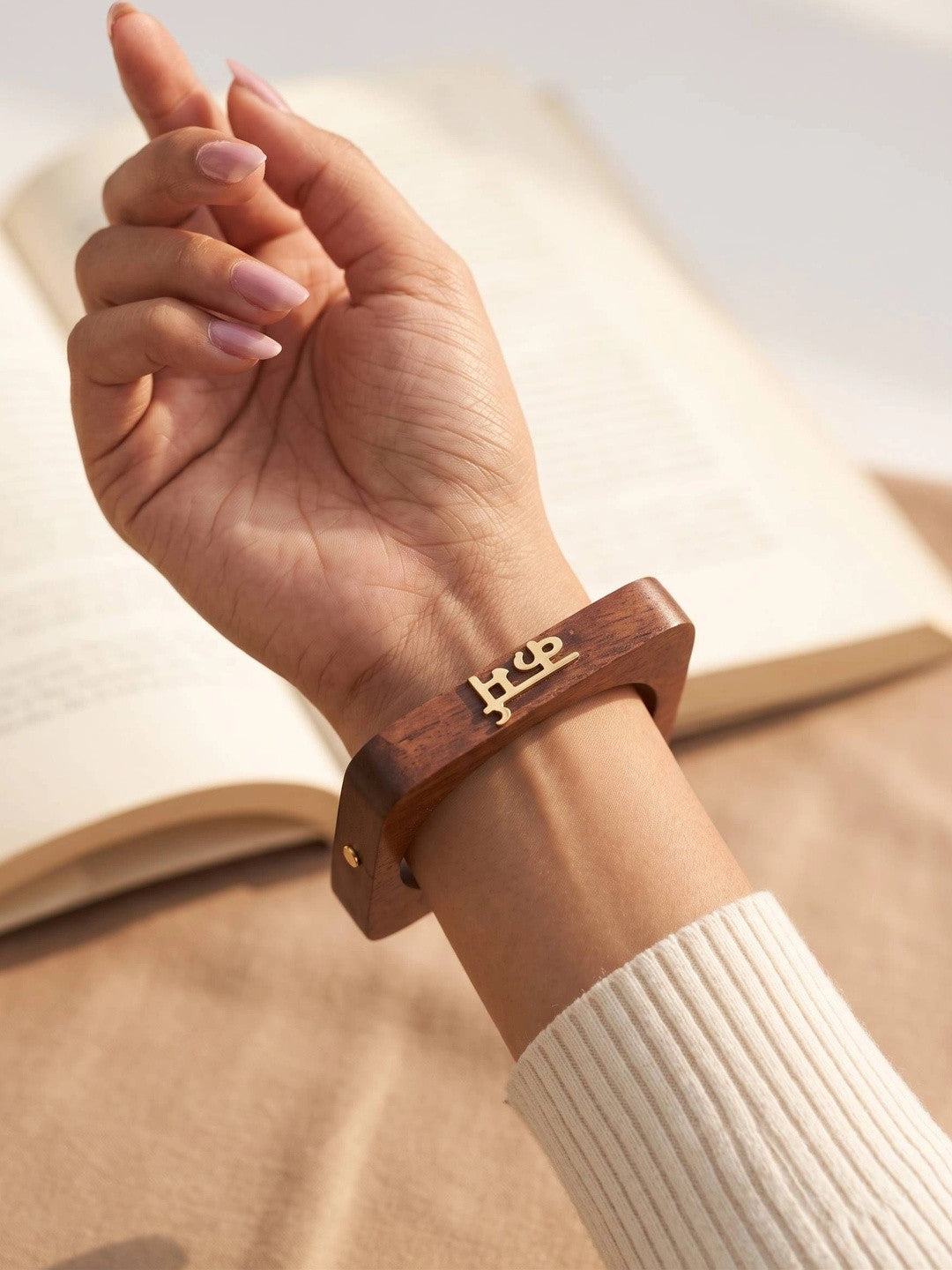 Brass Karma Wood Bangle Kada for Women