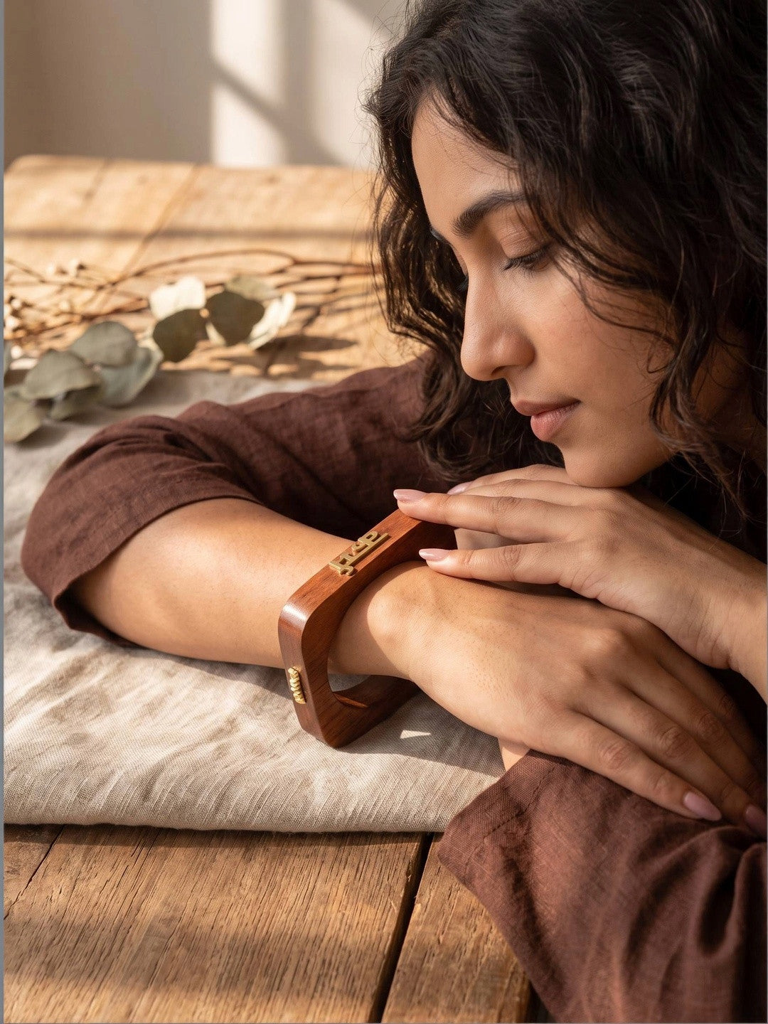 Brass Karma Wood Bangle Kada for Women