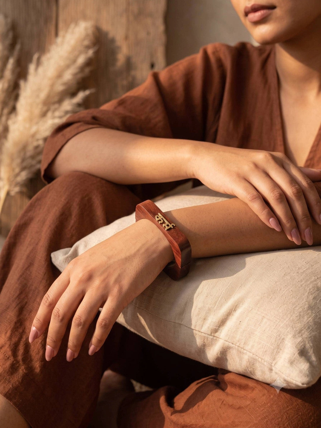 Brass Karma Wood Bangle Kada for Women