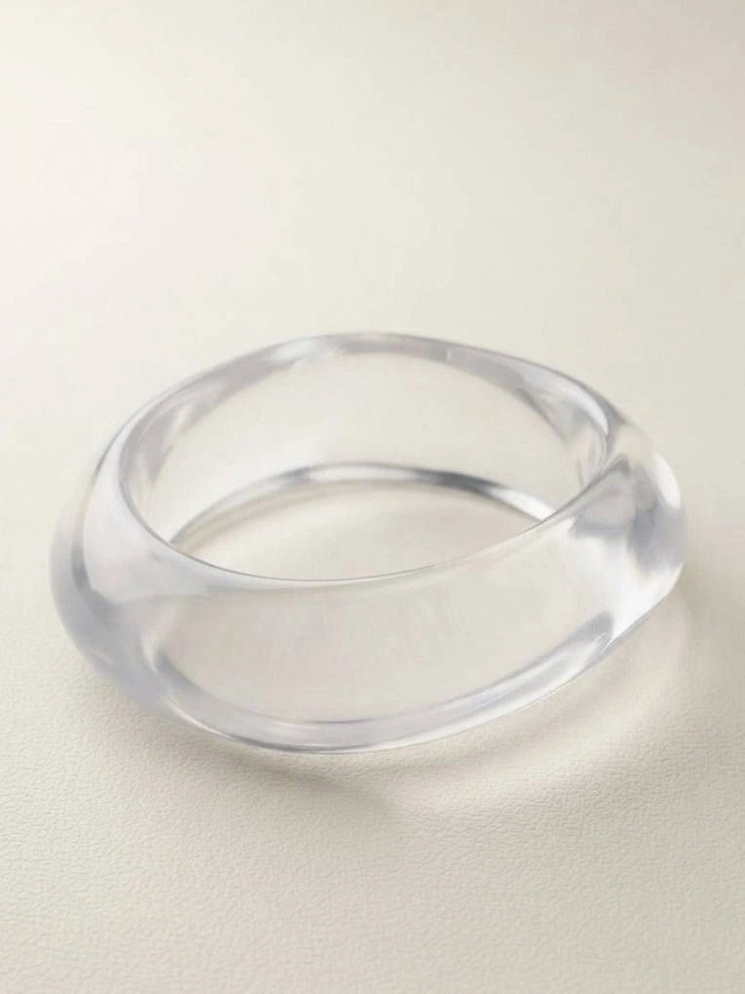 Clear Resin Bangle Bracelet for Women