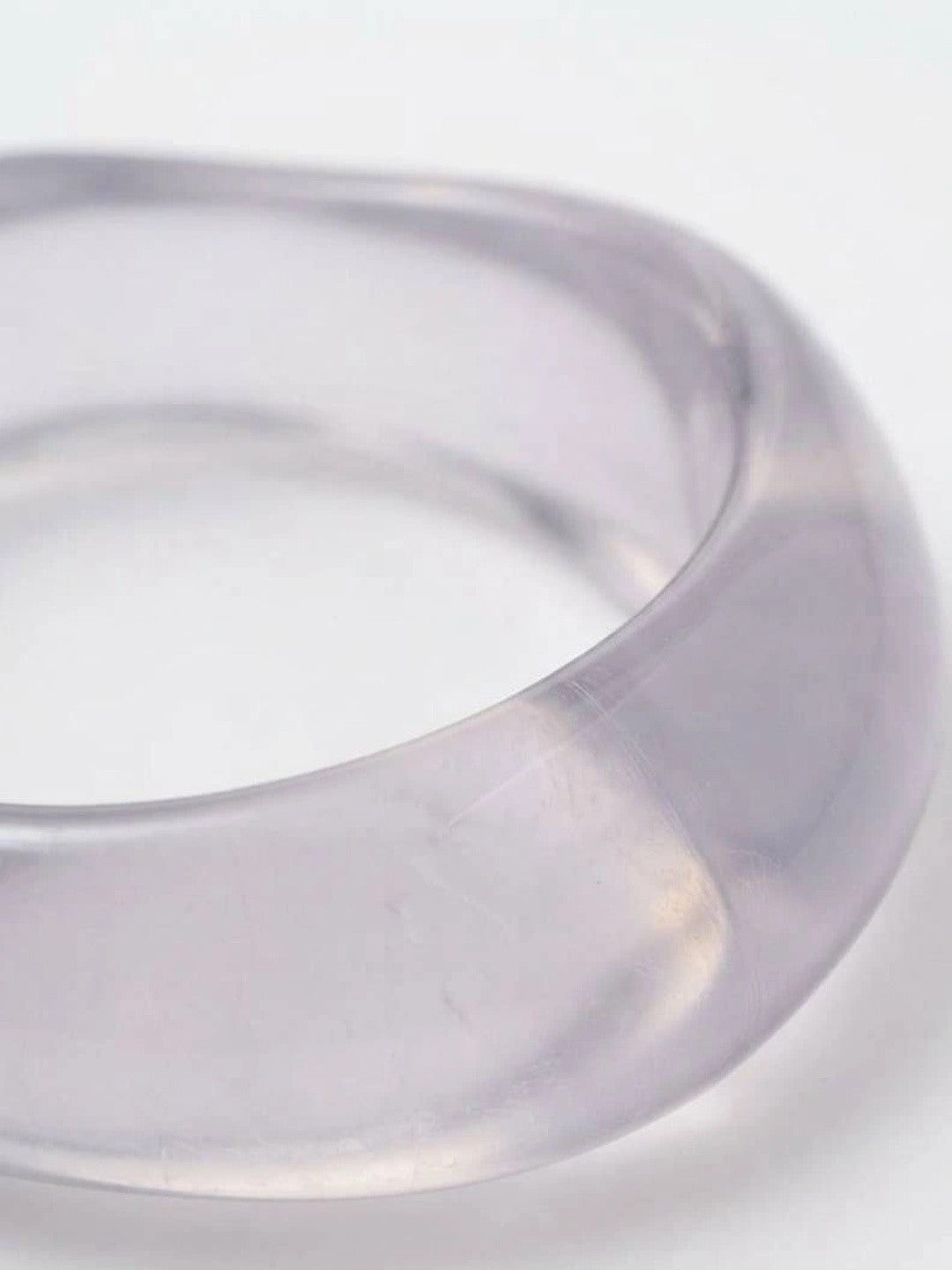 Clear Resin Bangle Bracelet for Women