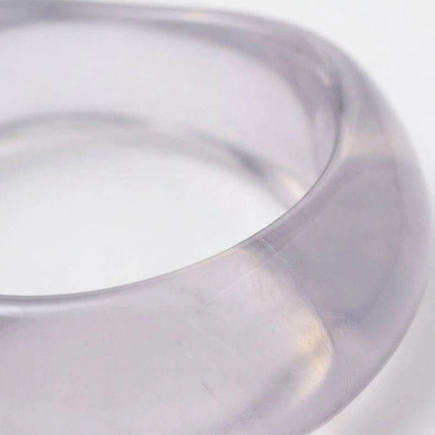 Clear Resin Bangle Bracelet for Women