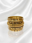 Gold-Plated Stacked Bangles Set for Women