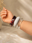 Resin Marble Finish Bangles for Women Set of 3