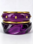 Purple Resin Studded Bangles for Women