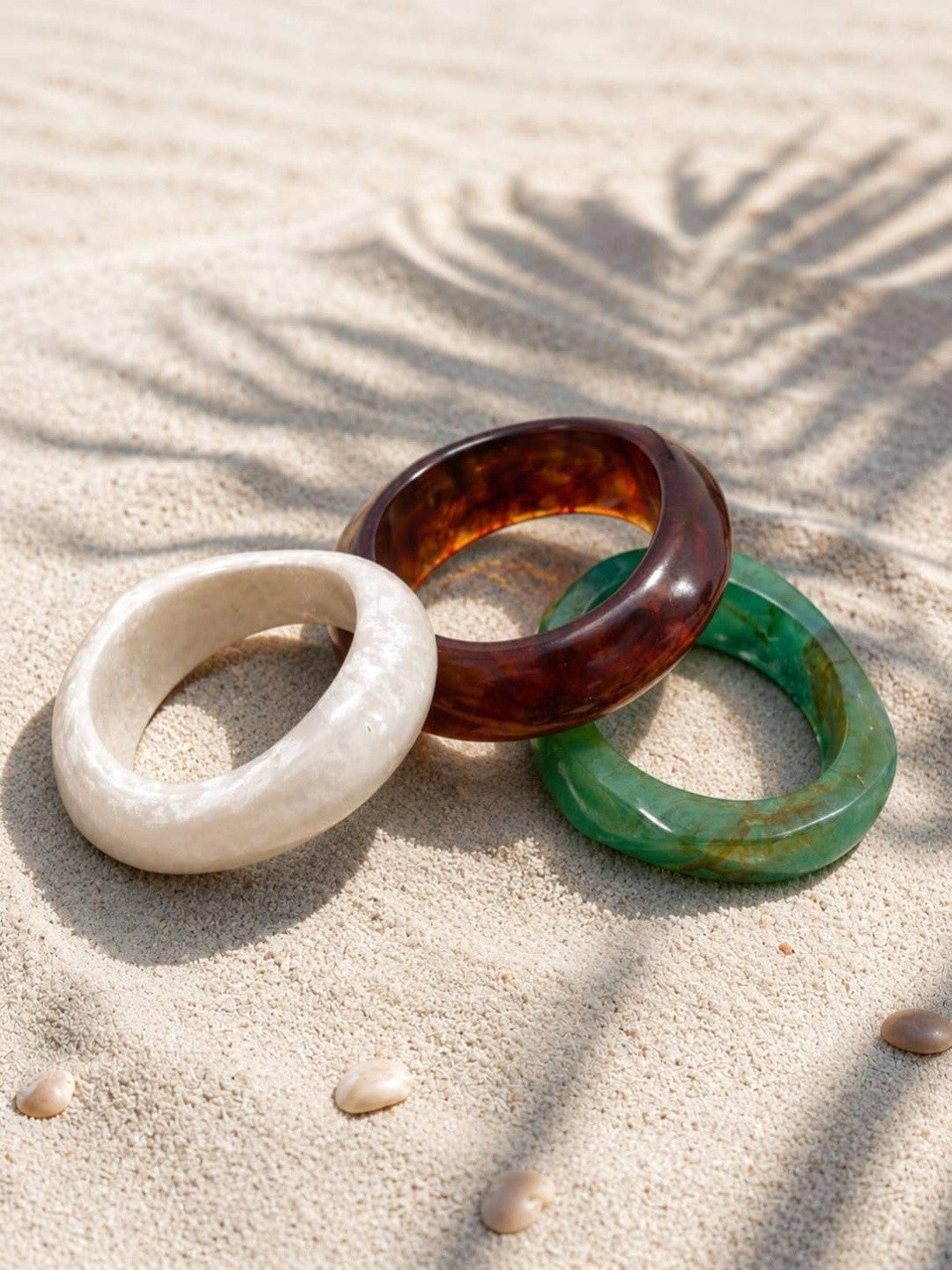 Resin Marble Bangles Set of 3