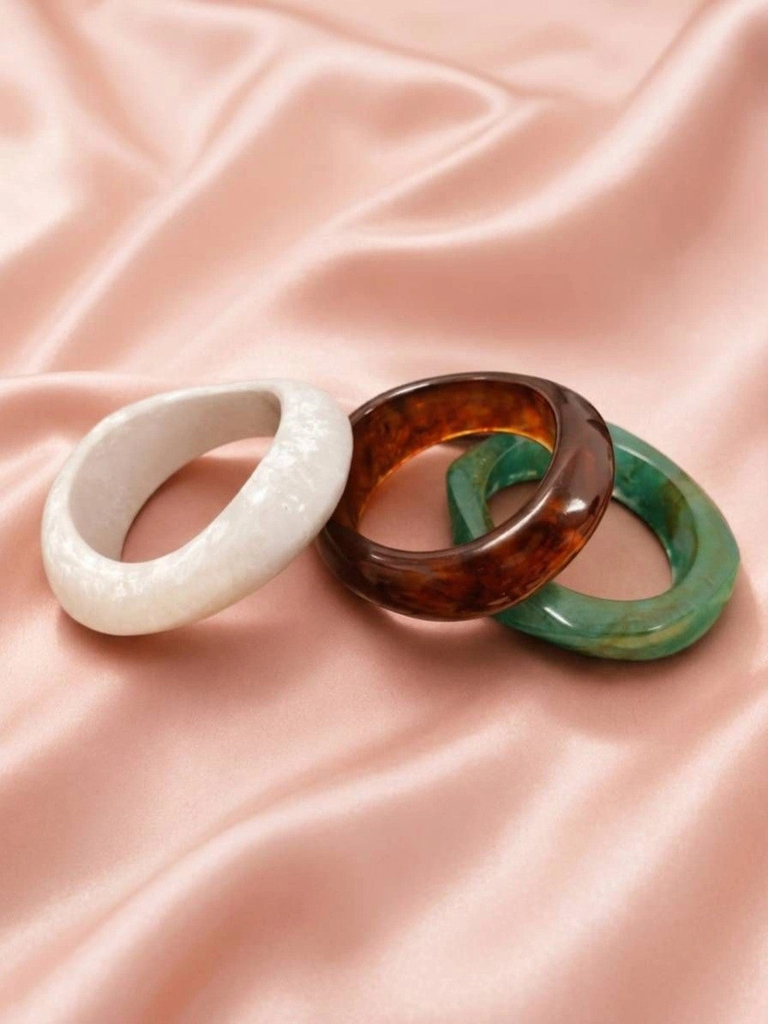 Resin Marble Bangles Set of 3