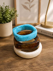 Resin Marble Bangles for Women Set of 3