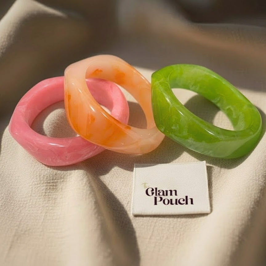 Colour Splash Resin Bangle Stack
