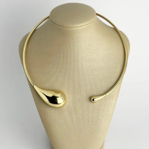 Golden Drop Torque Hasli Necklace