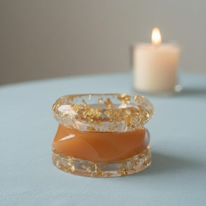 Narangi Gold Resin Bangle Stack