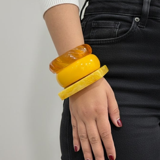 Sunshine Resin Bangle Stack