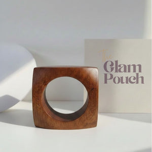 Handmade Architectural Square Wooden Statement Bangle