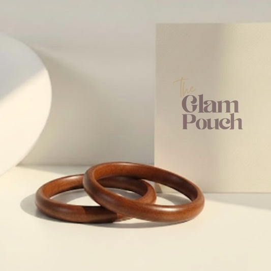 Hand-Polished Walnut Wood Bangles