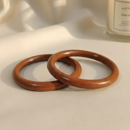 Hand-Polished Walnut Wood Bangles
