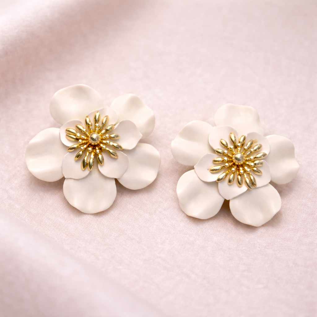 Almond Bloom Statement Studs