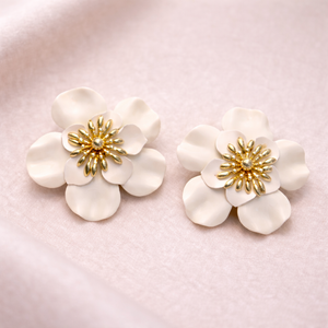 Almond Bloom Statement Studs