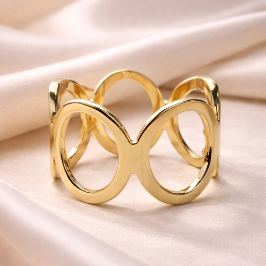 Eclipse Gold Statement Cuff Bracelet