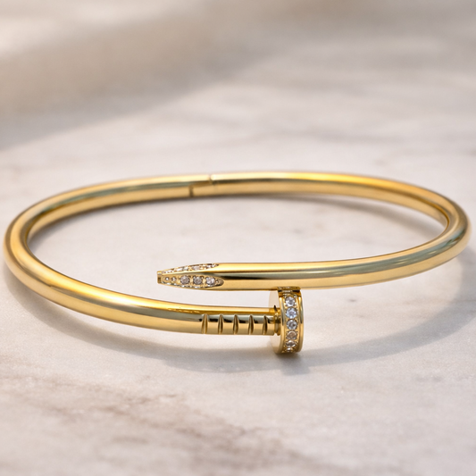 Iconic Nail Pave Bracelet