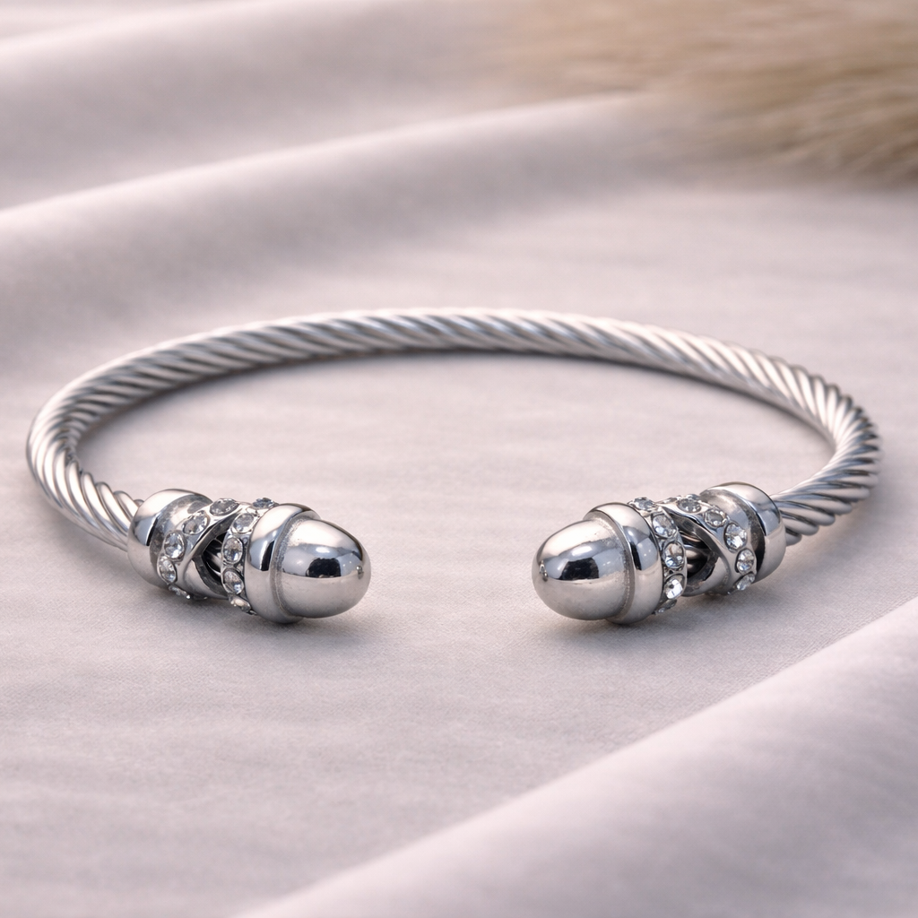 Starlight Pavilion Silver Cable Cuff