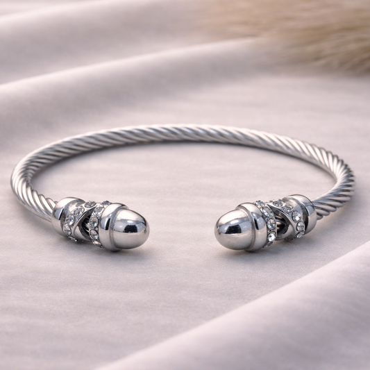 Starlight Pavilion Silver Cable Cuff