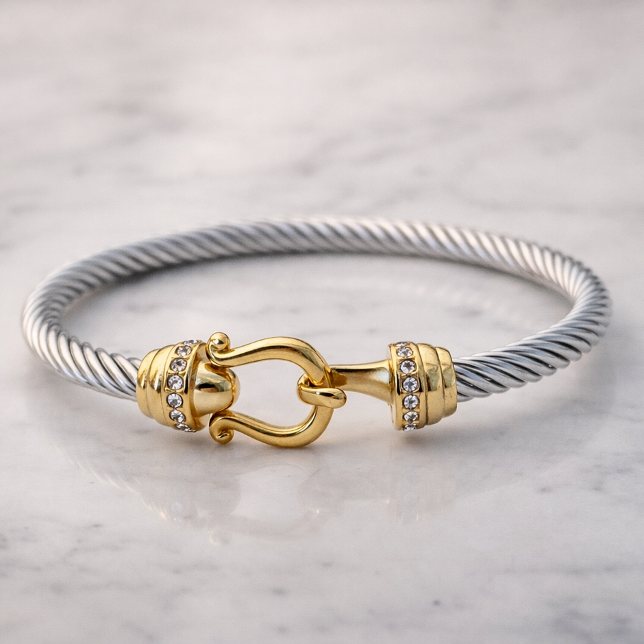 Aura Twisted Cable Bracelet (Gold)