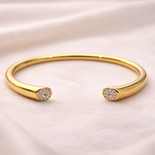 Solstice Pave Open Cuff (Gold)