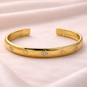 Celeste Starburst Gold Cuff