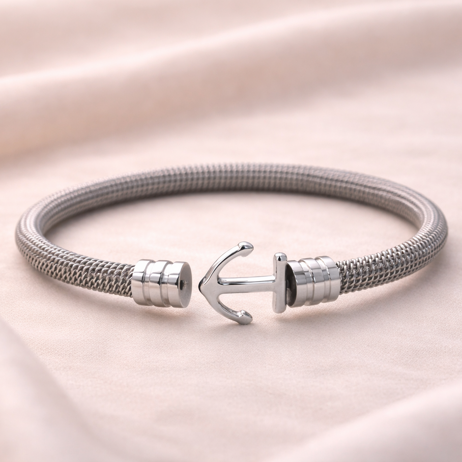 Mariner Mesh Anchor Bracelet