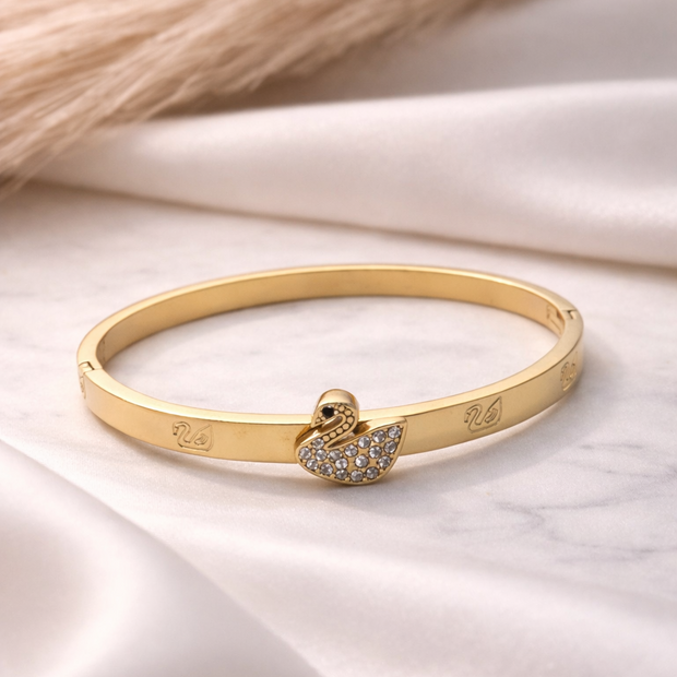 Serene Swan Pave Crystal Bracelet