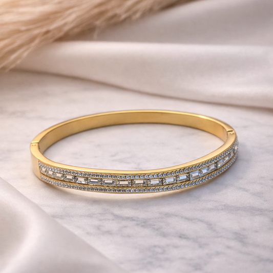 Luxe Baguette Cut Zirconia Eternity Bracelet