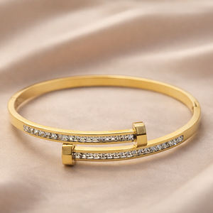Modernist Double Wrap Crystal Bracelet