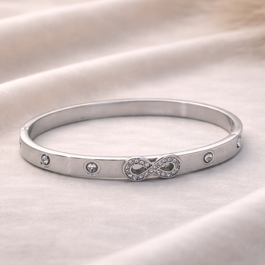 The Everlasting Infinity Silver Cuff Bracelet